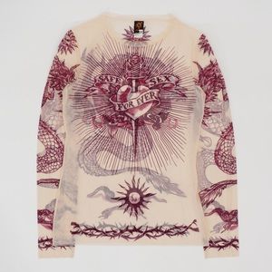 Jean Paul Gautier SS 1996 Safe Sex Mesh Top